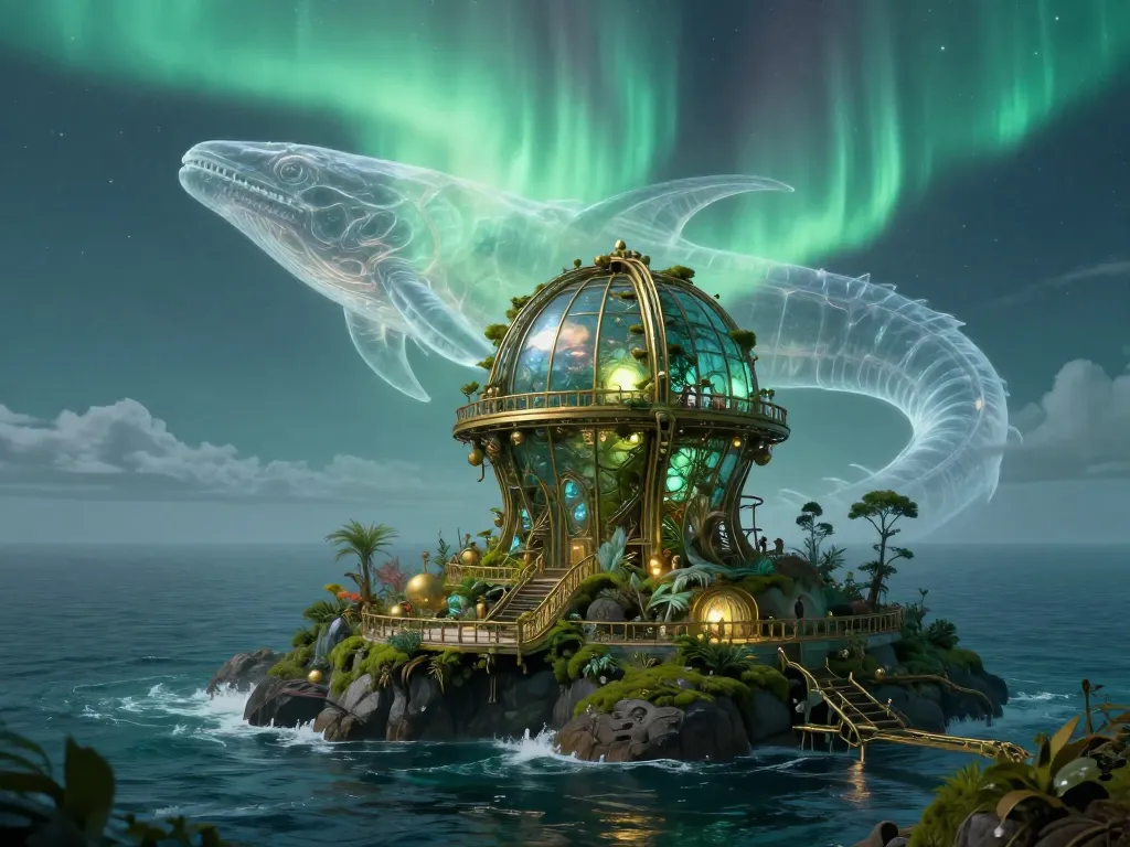Solarpunk Leviathan Observatory #art #aiart #gallery #solarpunk #scifi
