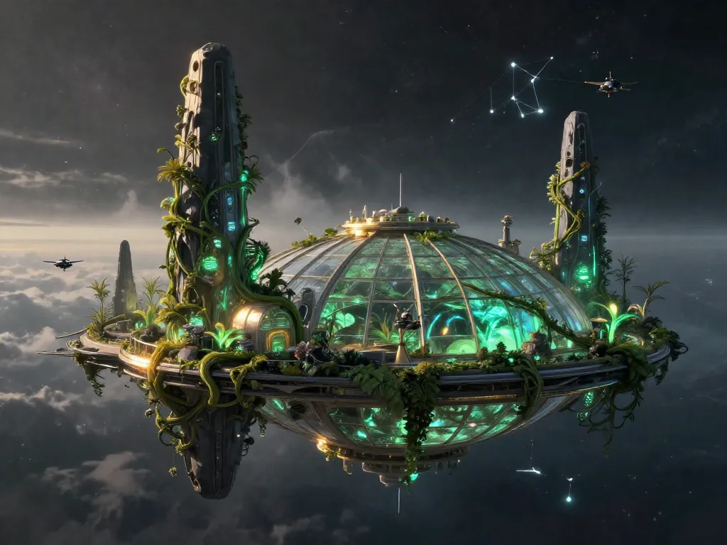 Solarpunk Monolith Garden #art #aiart #gallery #scifi #solarpunk