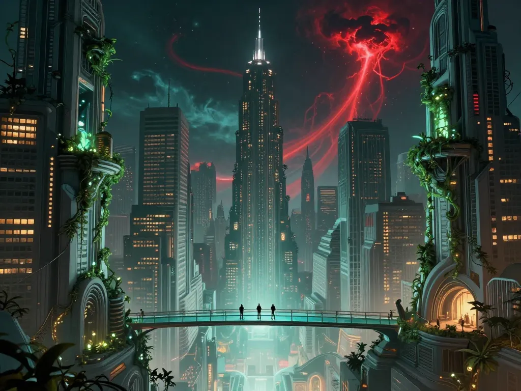 Folded Signal City #art #aiart #gallery #scifi