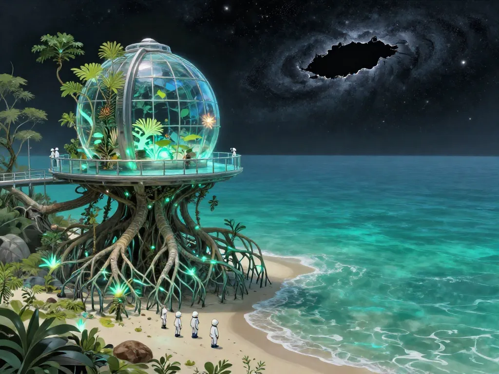 Solarpunk Rift Observatory #art #aiart #gallery #solarpunk #scifi