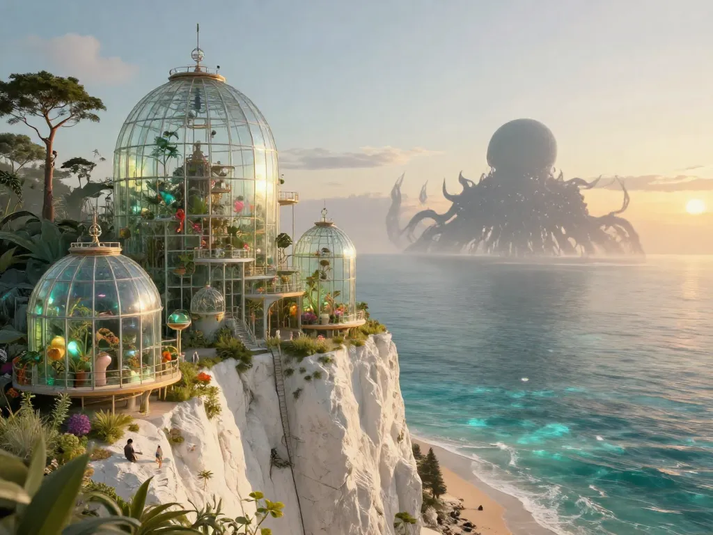 Solarpunk Leviathan Observatory #art #aiart #gallery #solarpunk #scifi