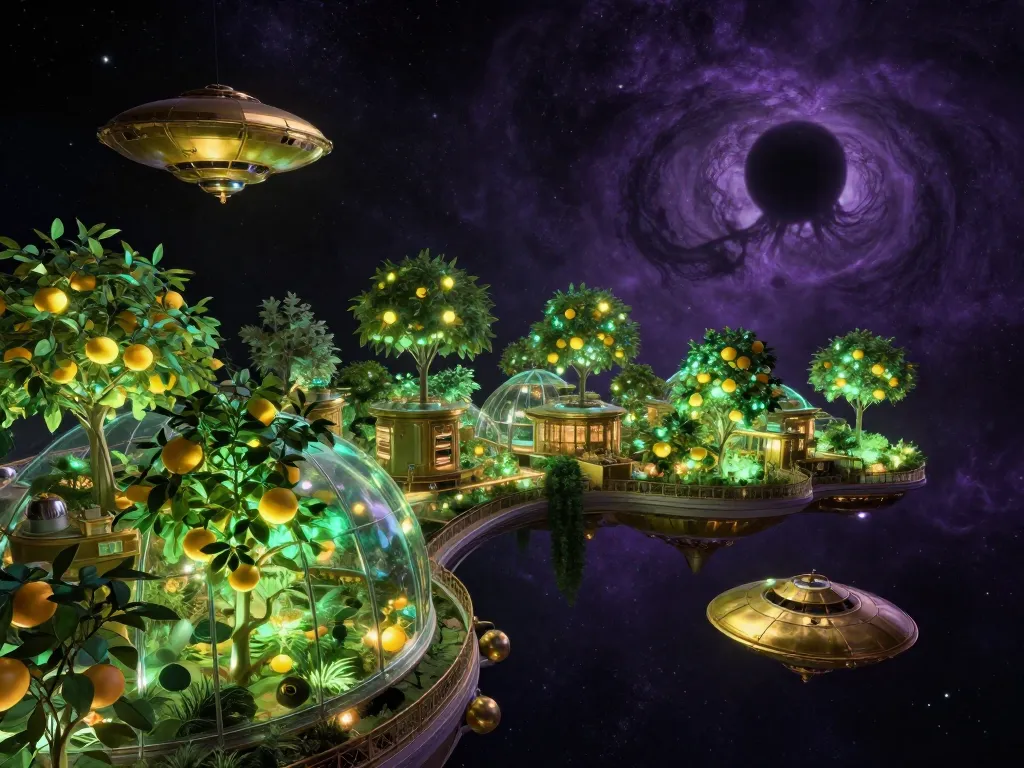 Solarpunk Garden at the Event Horizon #art #aiart #gallery #scifi #solarpunk