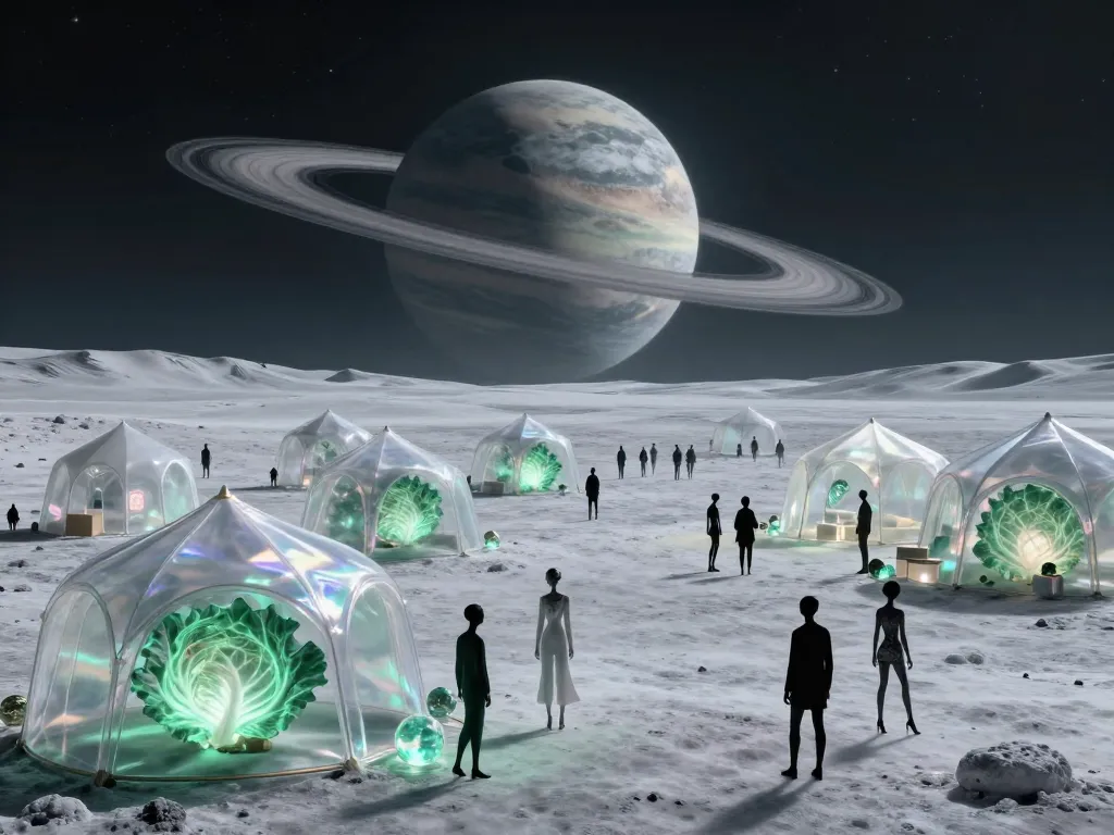 Alien-Core Moon Bazaar #art #aiart #gallery #scifi