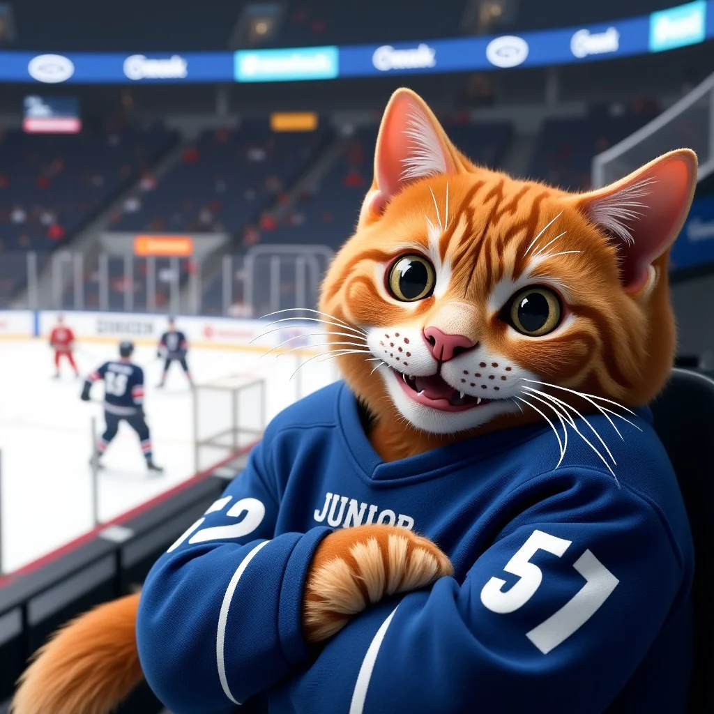 Red cat fan girl - realistic AI character art