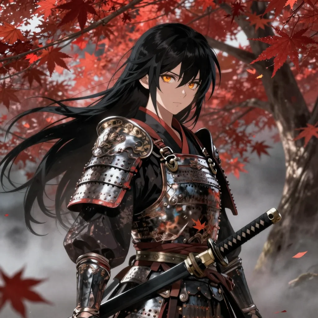 Battle-worn Female Samurai