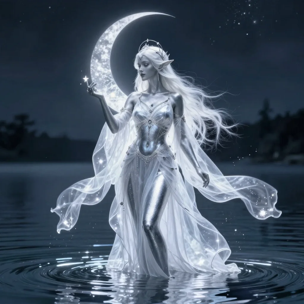 Ethereal Female Moon