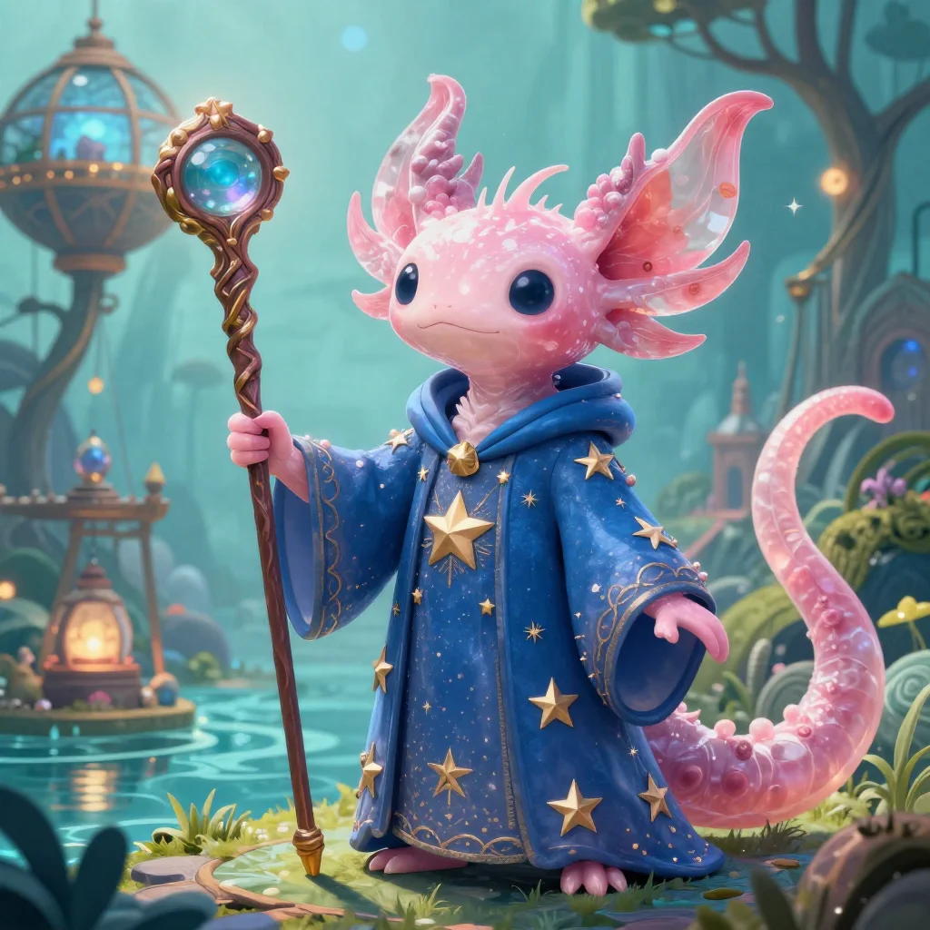 Bizarre Humanoid Axolotl