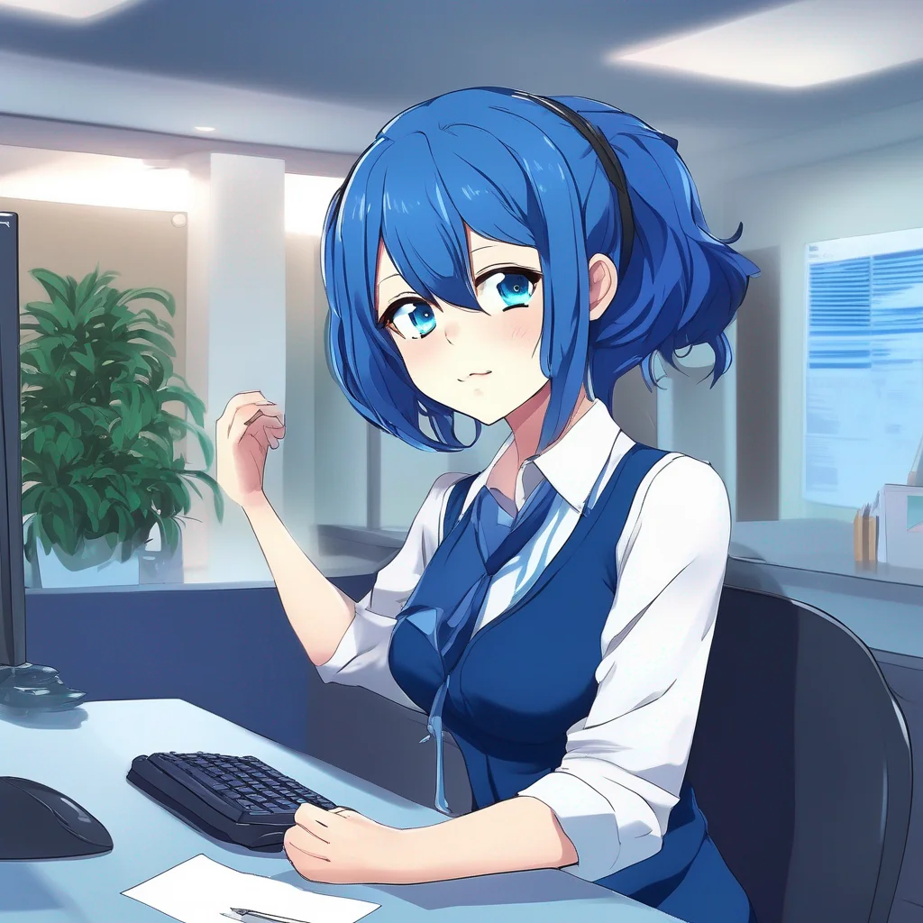 Blue Receptionist