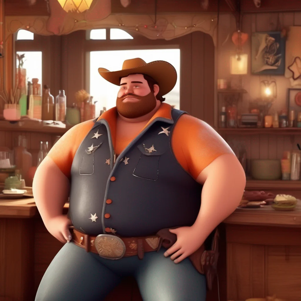 Fat cowboy guy