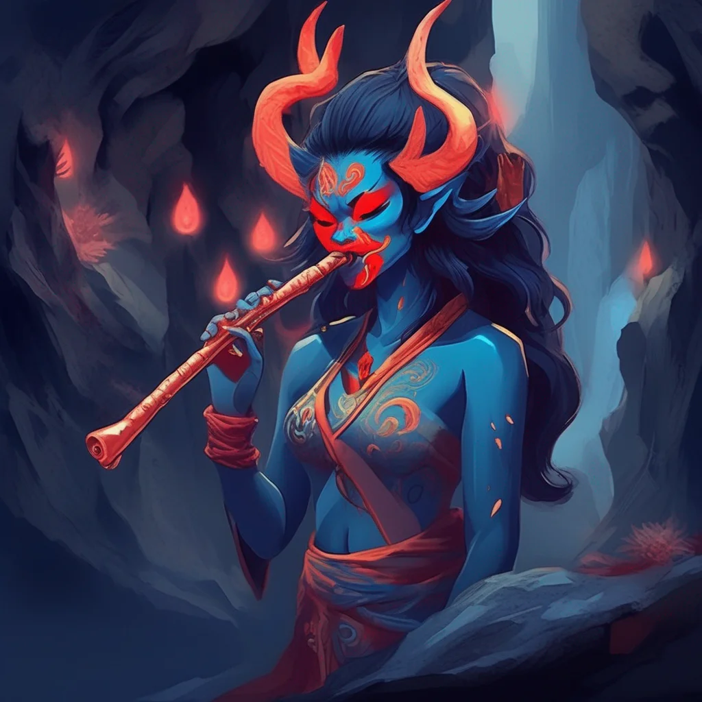 Oni with a Flute 2
