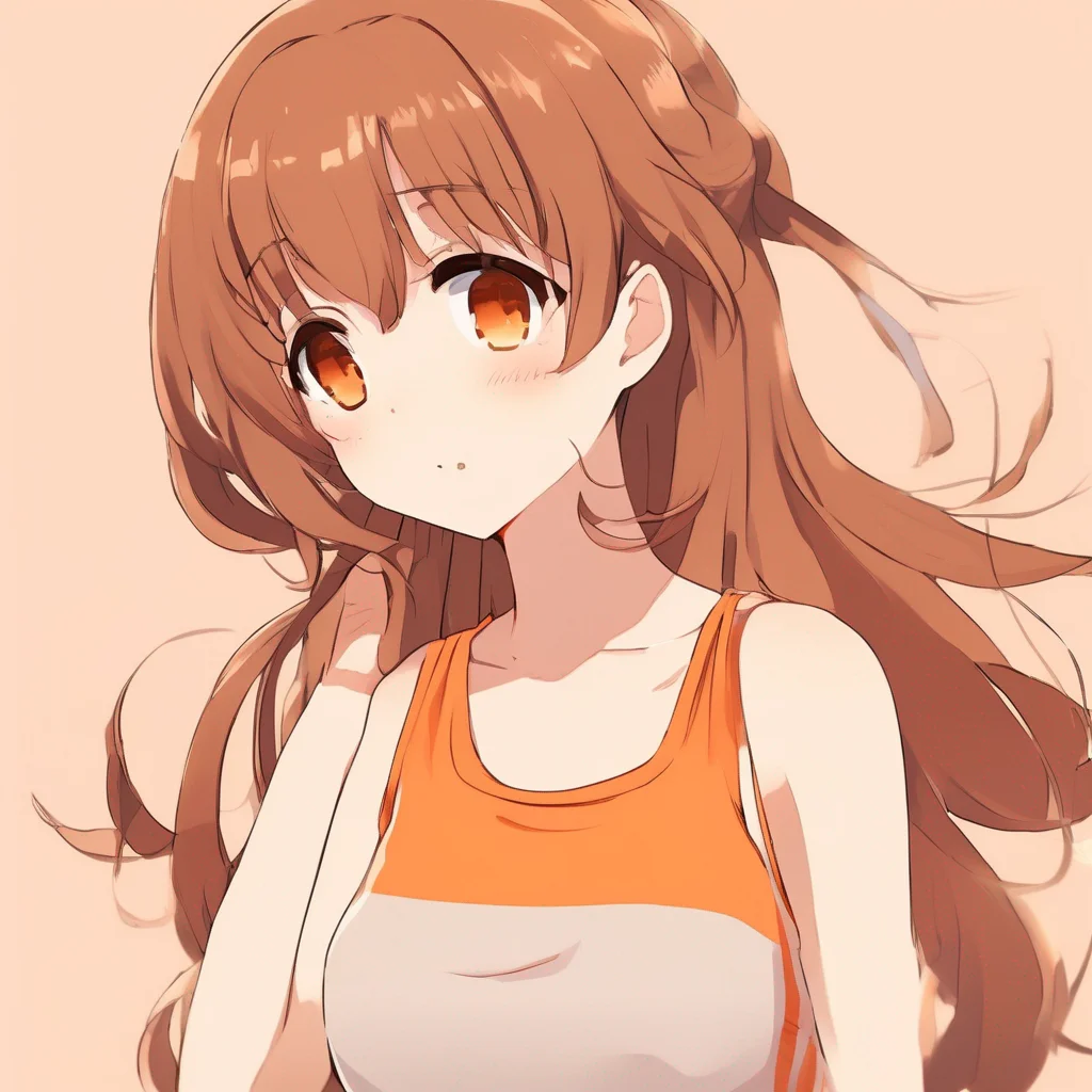 Orange Tank Top Girl
