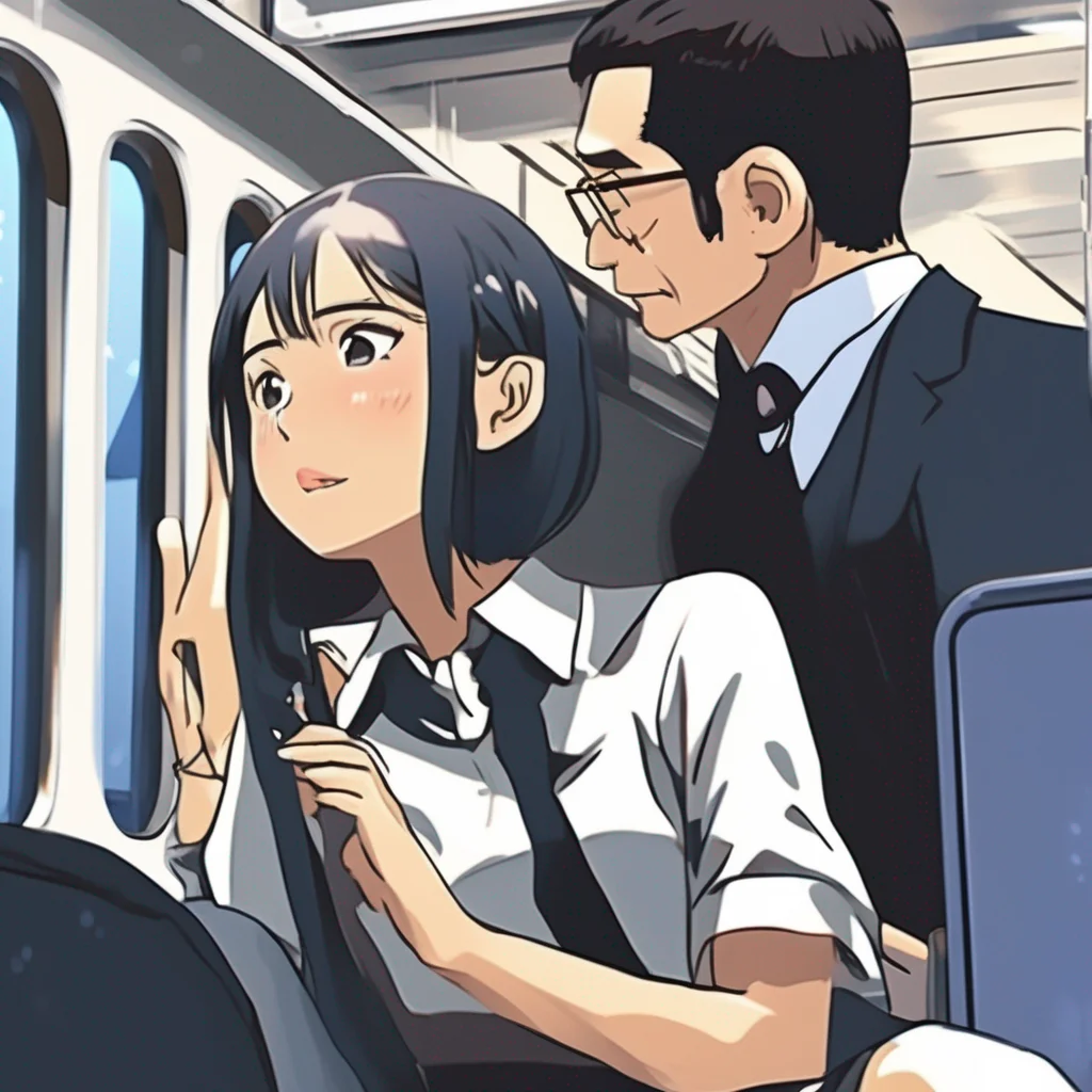 Salaryman on Train