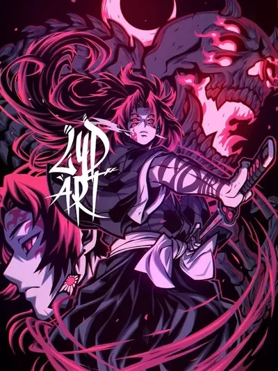 A duel against upper moon one kokushibo with gyomei and sanemi