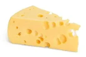 a slice of (probably swiss) cheese