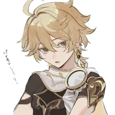 Aether (and Paimon), from Genshin Impact