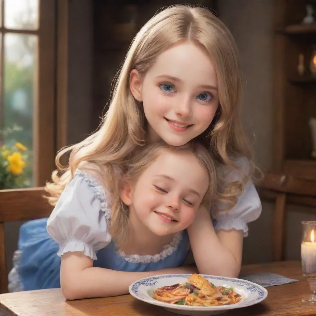 ai  Alice older sister smile and return the hug feeling a sense of comfort in Alices embrace Sounds like a plan Alice Lets 
