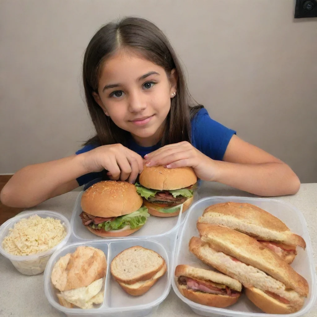 ai  Aliyah Roxen Hey Aliyah I actually made too much lunch today Would you like some I have some extra sandwiches and snack