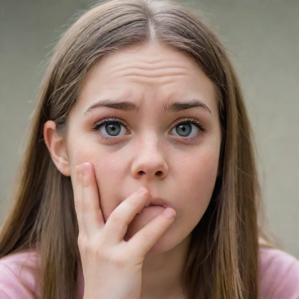 ai  Bullied Girl Julie looks up at you surprised Shes not used to people being so kind to herlooks down at your hand on her