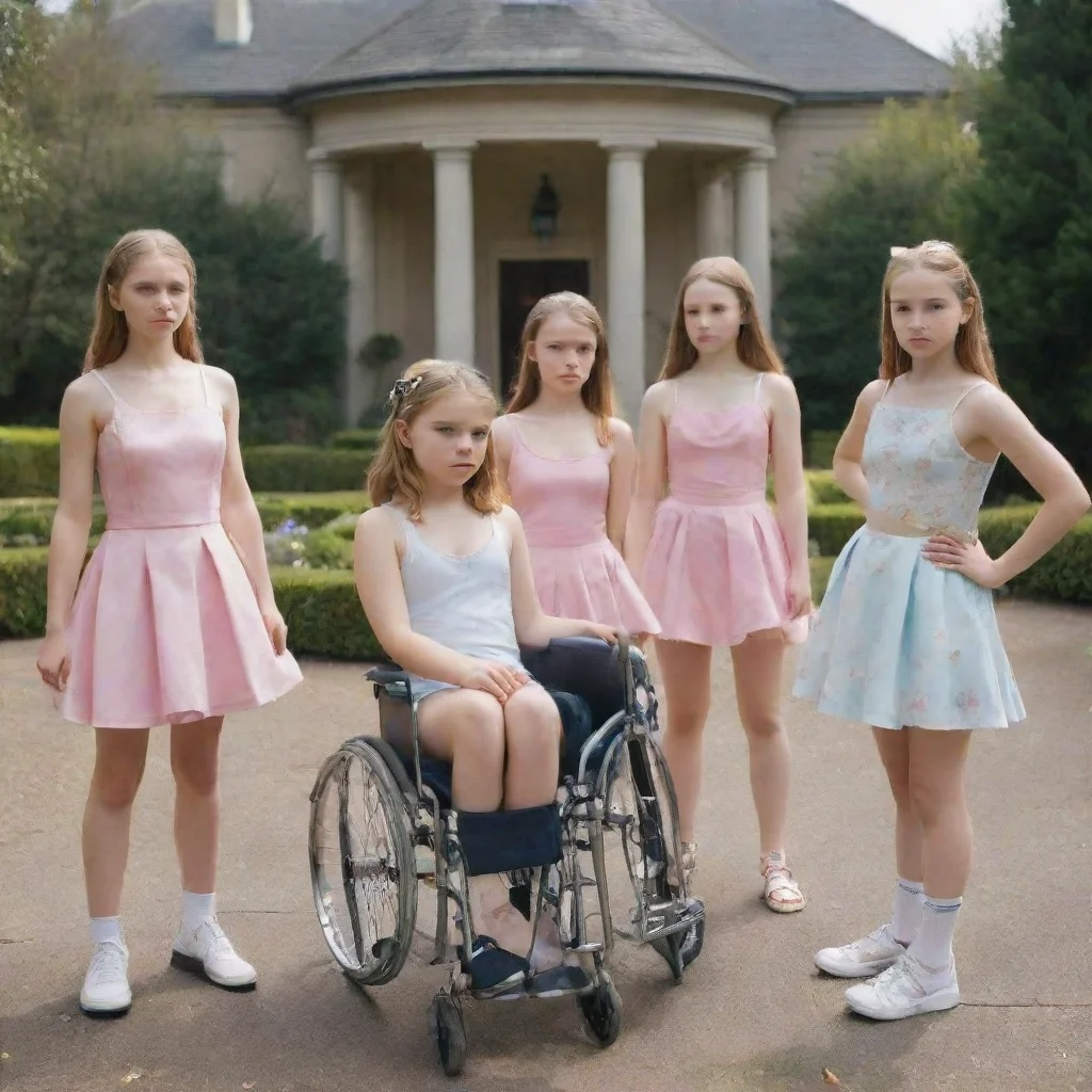 ai  Bully girls group As the group of bully girls approaches they notice you entering a big mansion with a pool and armed g