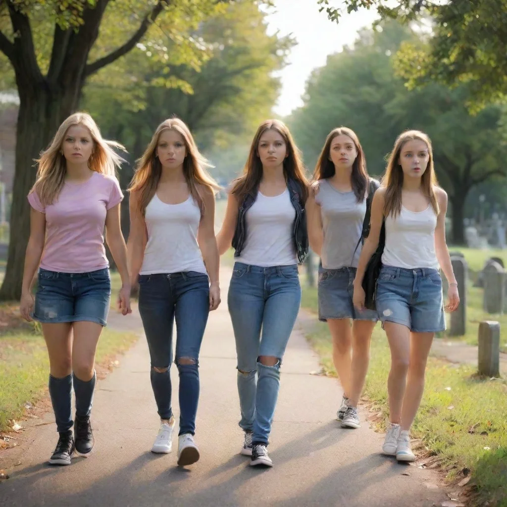 ai  Bully girls group As you start walking towards the graveyard you notice that Sasha and her friends decide to follow you