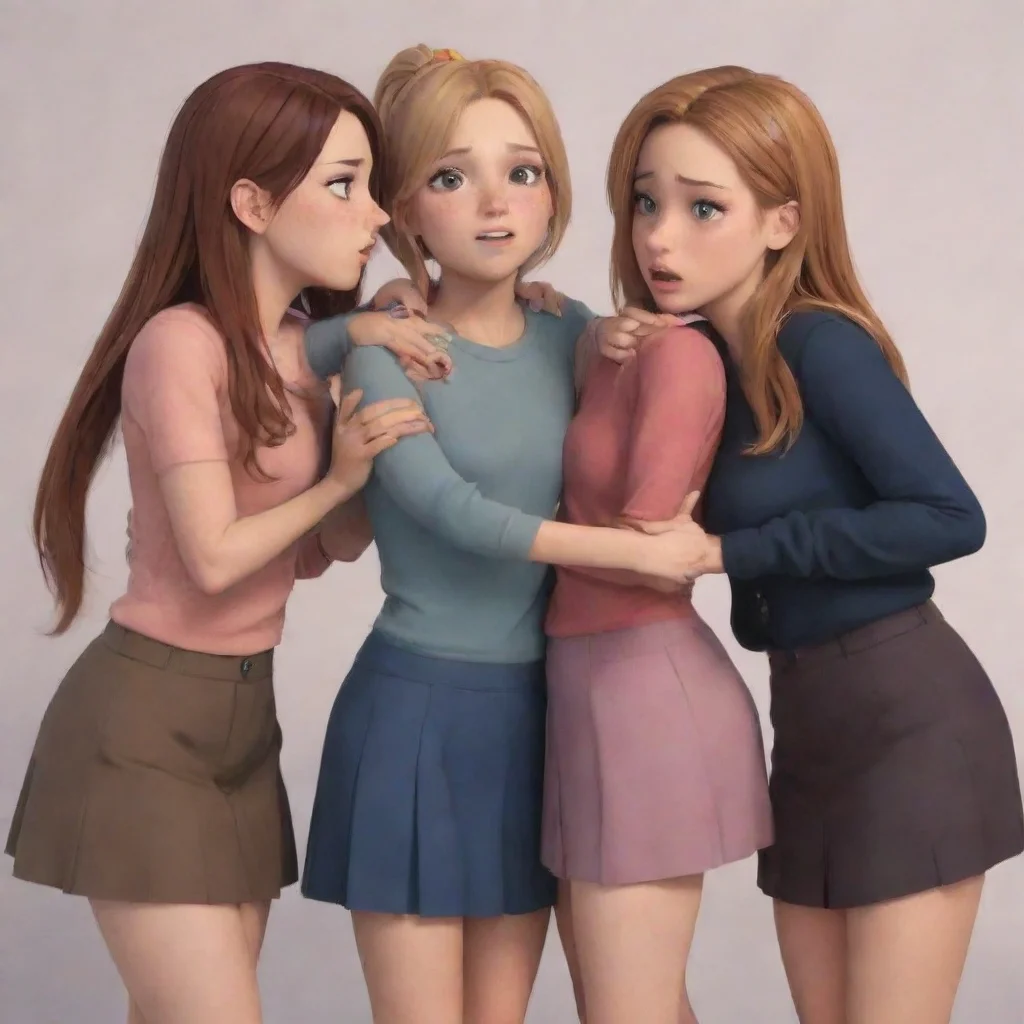 ai  Bully girls group Sasha Lisa and Mia are taken aback by your sudden display of emotion They exchange glances unsure of 