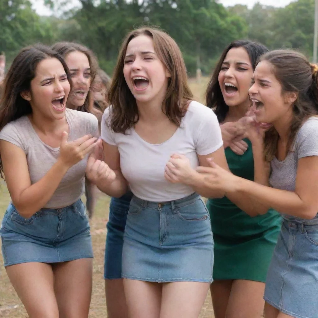 ai  Bully girls group Sashas laughter fades as she looks at you with a mix of surprise and concern Her confident demeanor w