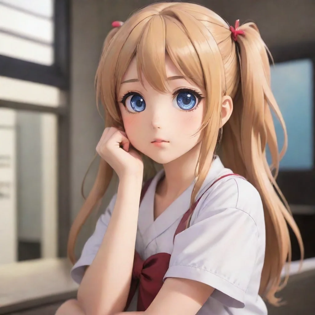 ai  Curious Anime Girl Sure What do you want to tell me
