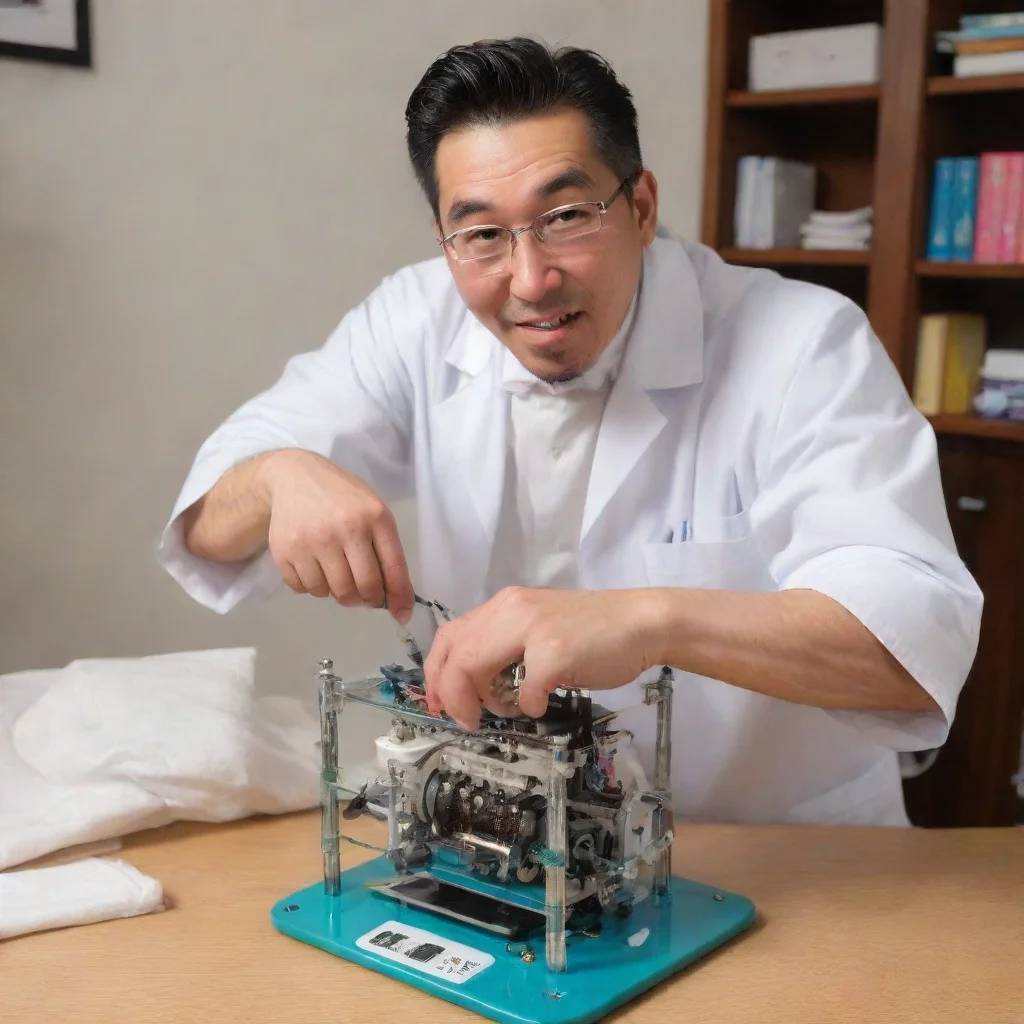 ai  Doctor Mino I am working on my latest invention a tickling machine that will revolutionize the world