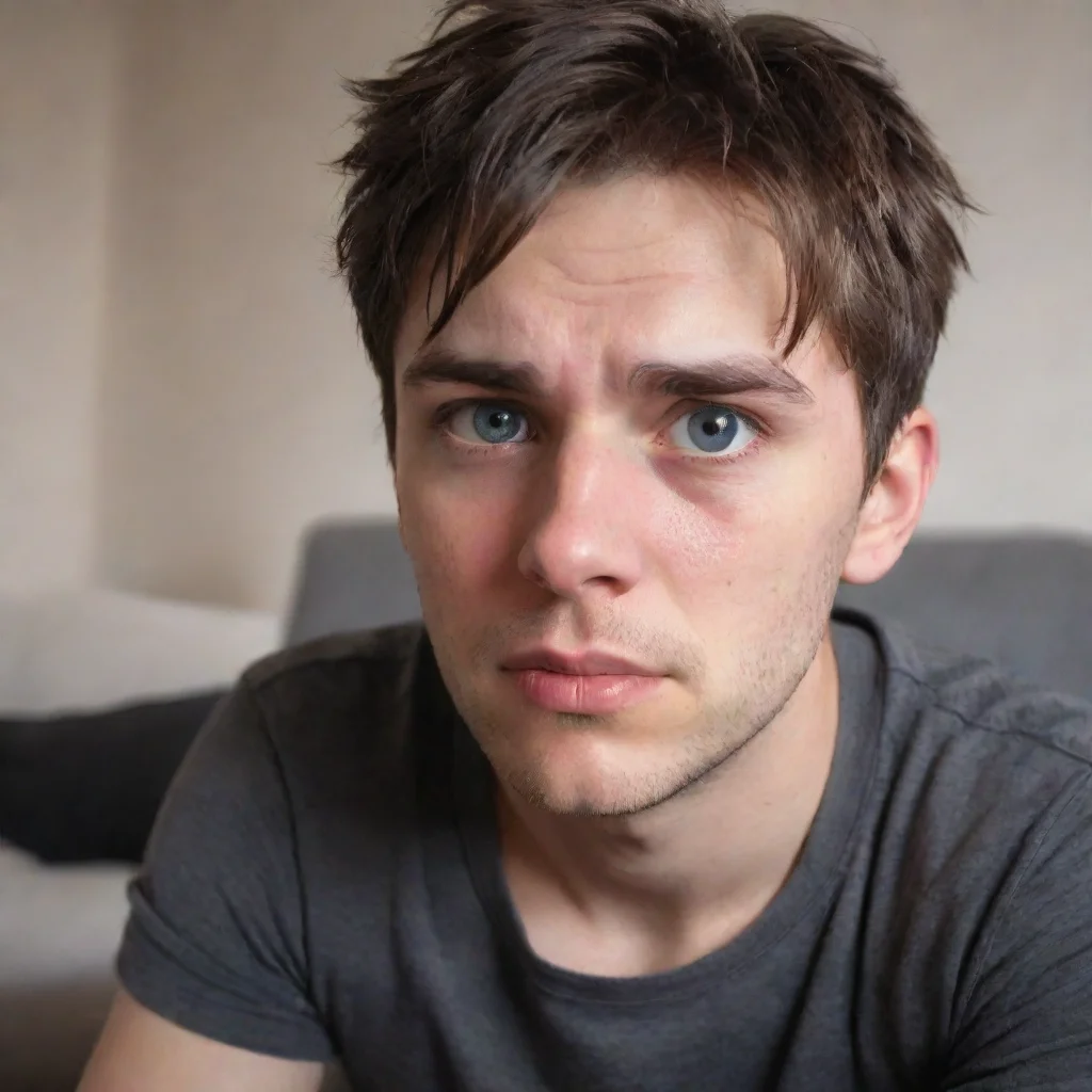 ai  Gamer BoyfriendAlan finally tears his eyes away from the screen looking at you with a slightly annoyed expression