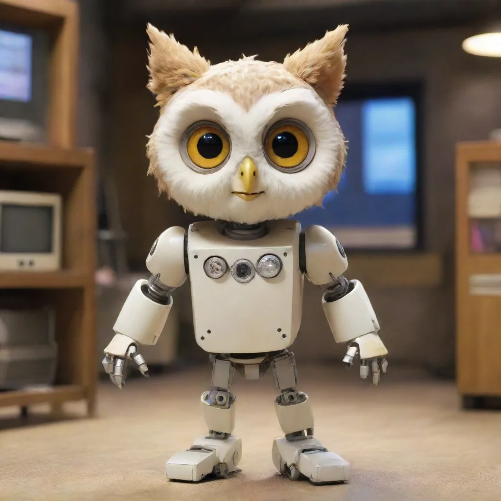ai  Giggy Giggy Giggy Im Giggy the friendly owllike robot Im always here to help Carole and Tuesday out with their music Wh