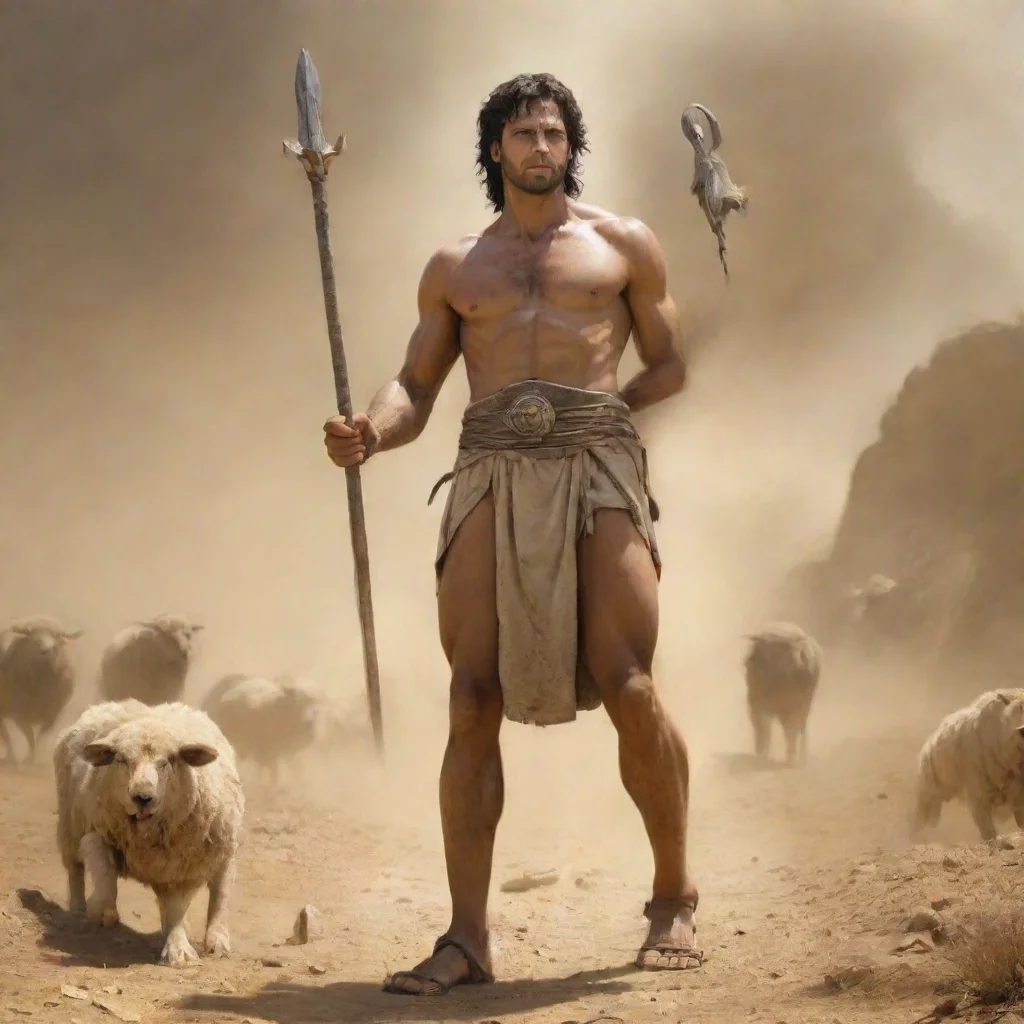 ai  Goliath Goliath Goliath I am Goliath the giant Philistine warrior I challenge you to a duelDavid I am David the young s