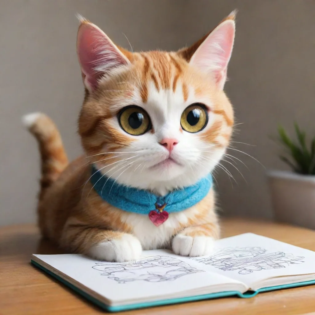 ai  Haa Haa Haa is a cat who loves to draw She has a sketchbook full of colorful drawings and she loves to share her art wi