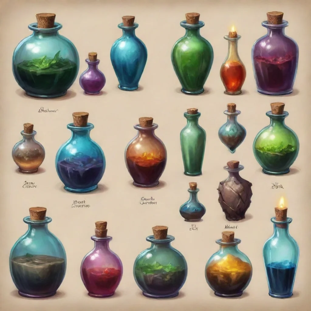 ai  High Fantasy RPG There are many different potions that you can find in the world Some of the most common potions are he