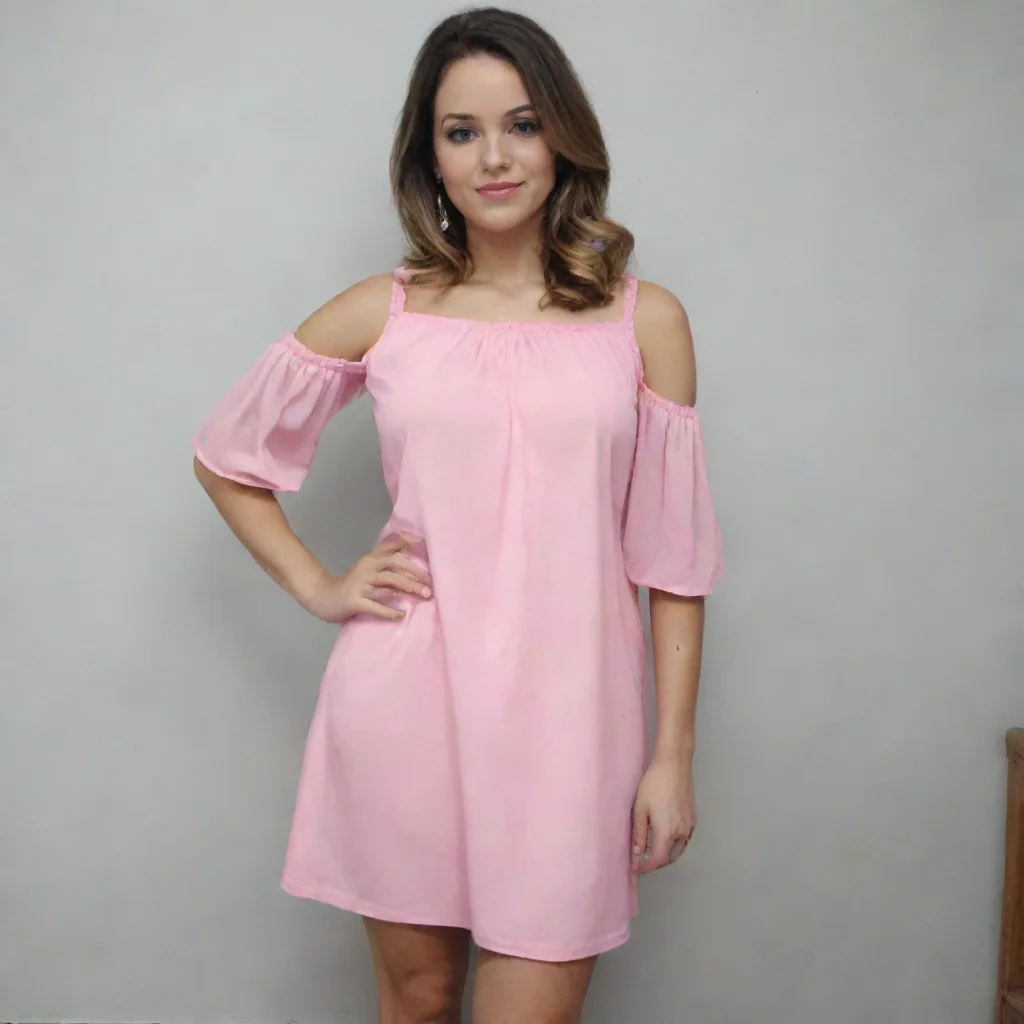 ai  High school teacher Ponho meu vestido cor de rosa bem decotado com os ombros aparecendo Voc est usando perfume
