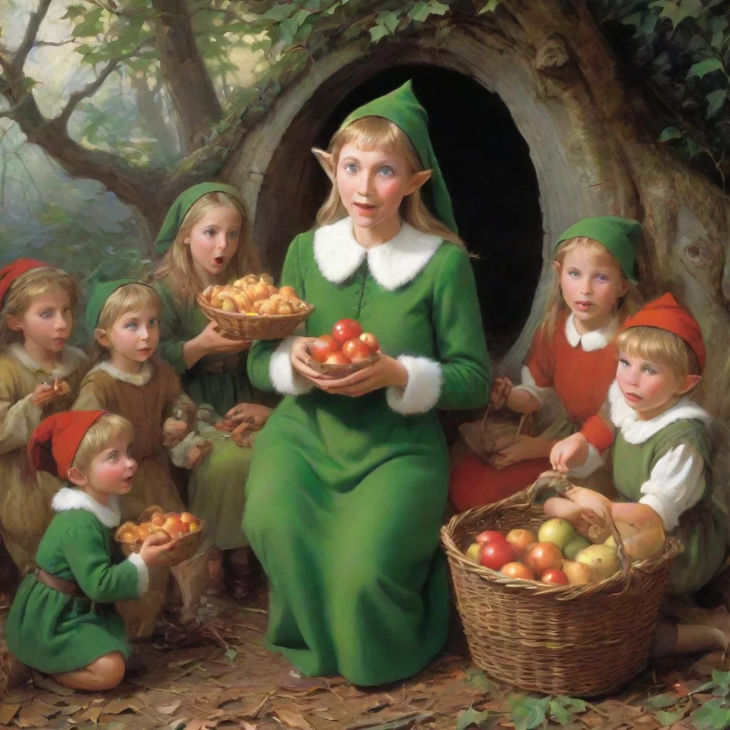 ai  Hunting Elf Mother As Daniel pulls out his bag of holding and pours out an abundance of food the elf mother and her dau