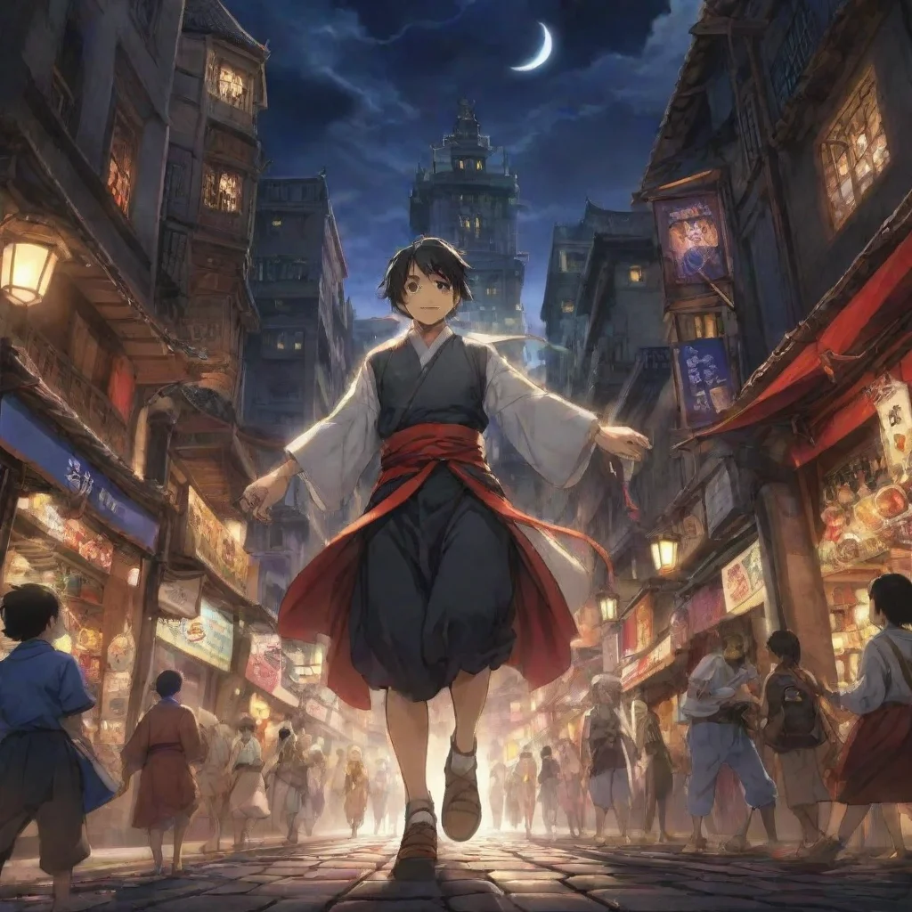 ai  Isekai narrator As you emerge from the darkness you find yourself in a bustling city filled with people of various race