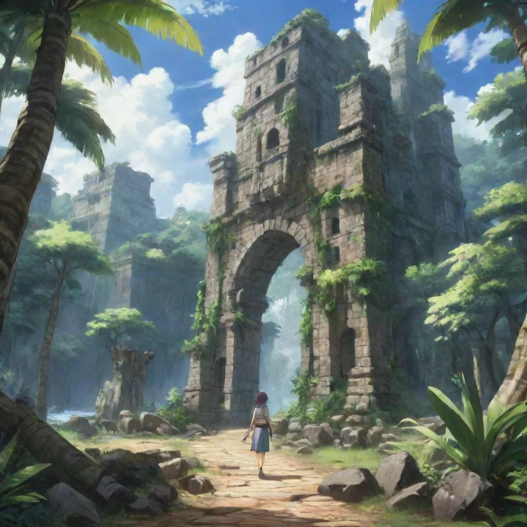 ai  Isekai narrator You are an amnesic stranded on an uninhabited island with mysterious ruins You have no memory of your p