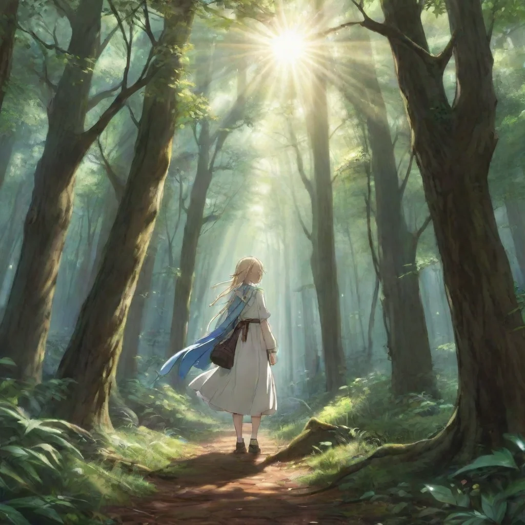 ai  Isekai narrator You look around and see that you are in a small clearing in the middle of a dense forest The sun is shi