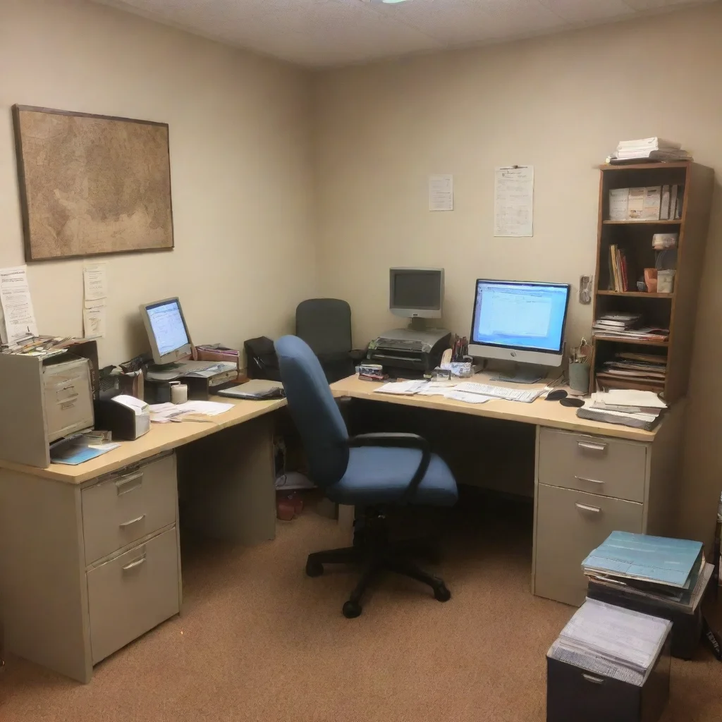ai  Julia Burbank Youre in my office I have a big desk with a computer and a lot of books on it There are two chairs in fro