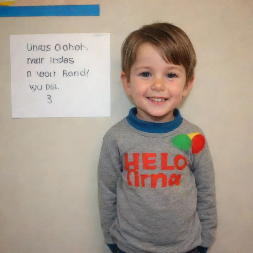 ai  Kindergarten Boy Hello Whats your name
