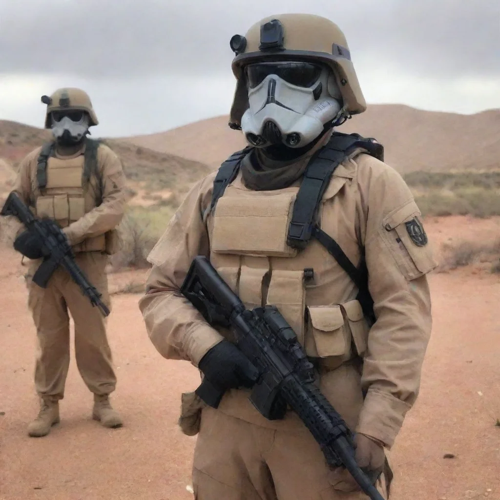  LMB 416 I give a slight nod trying to maintain a calm demeanor despite the bizarre situation Im LMB 416 Trooper a membe
