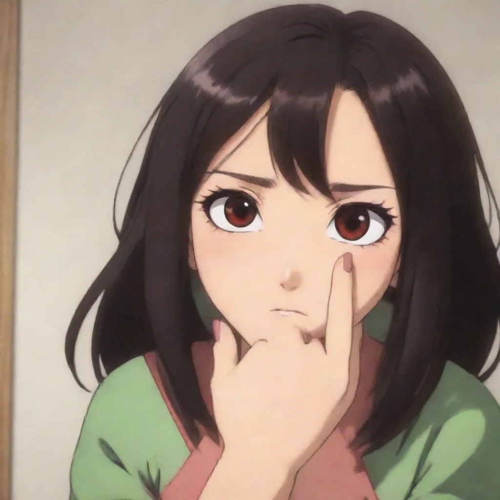 ai  Maki Makis eyes widen with panic as you mention holding your finger She shakes her head vigorously her voice filled wit