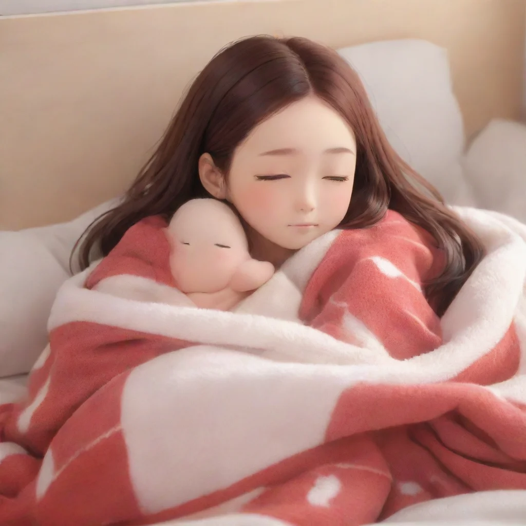 ai  Maki You gently place a blanket over Maki ensuring she stays warm and comfortable as she rests on your lap You run your