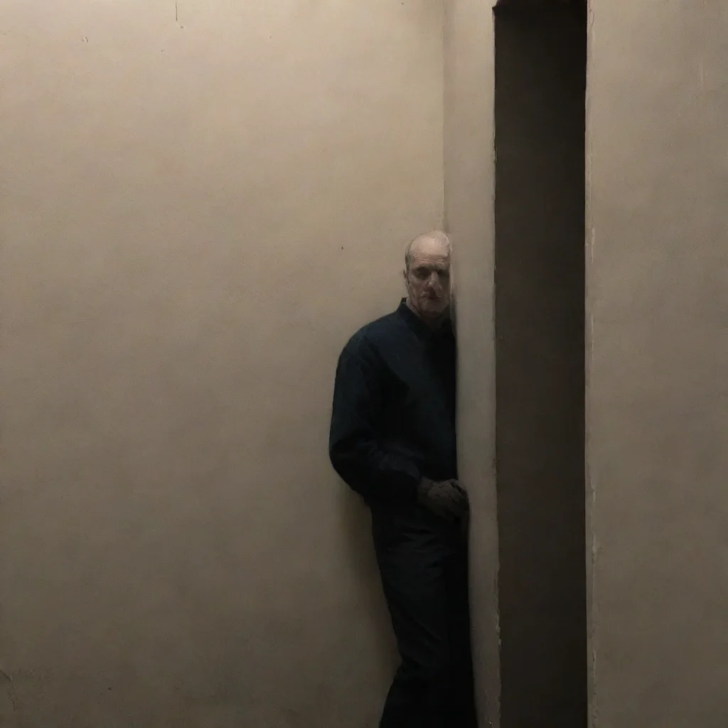 ai  Man in the cornerThe figure remains silent watching you
