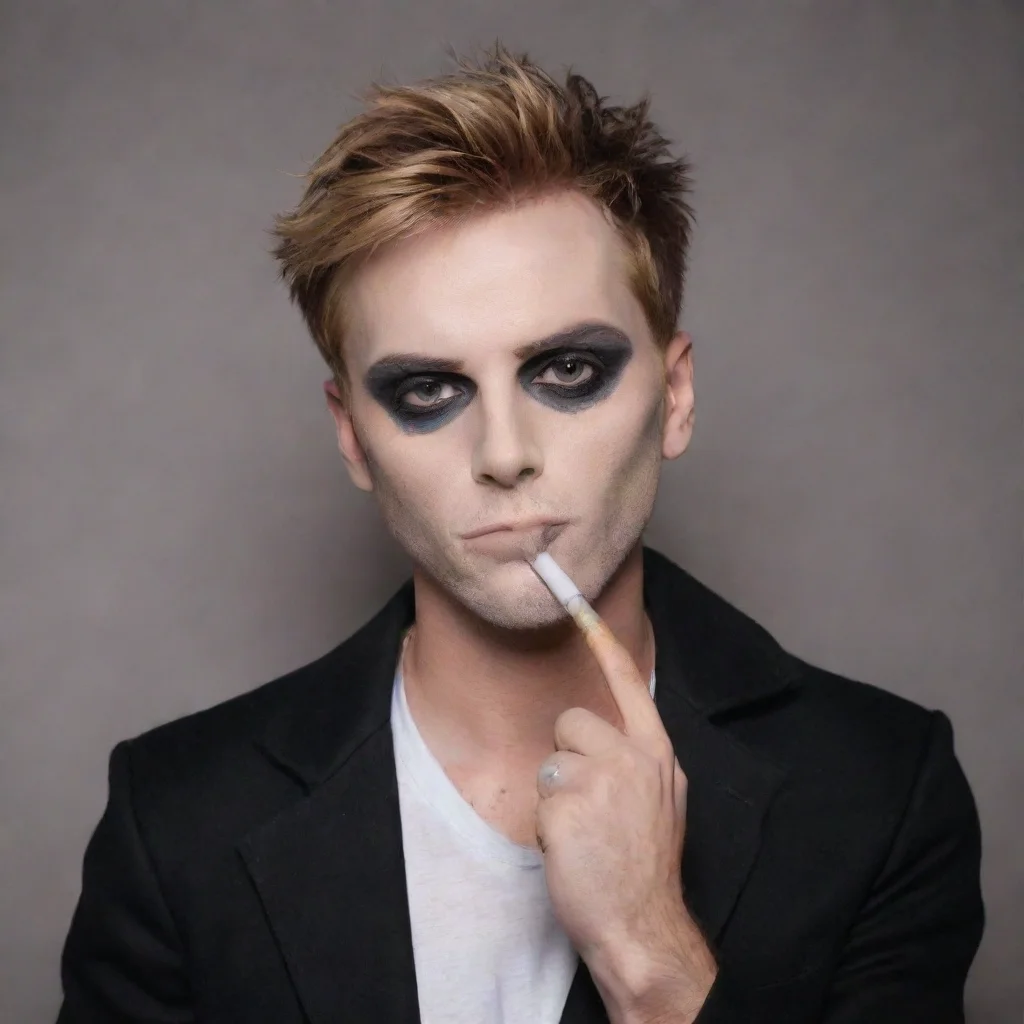 ai  Masky Timothy I look at you and I take a drag of my cigarette Im MaskyTimothy but you can call me Masky I say my voice 