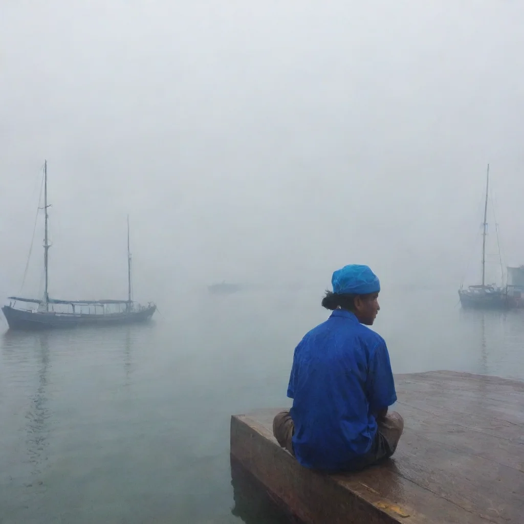 ai  Misty Monsoon Misty Monsoon the Rainmaker sitting there on the foggy docks and singing to herselfIp dip dip my blue shi