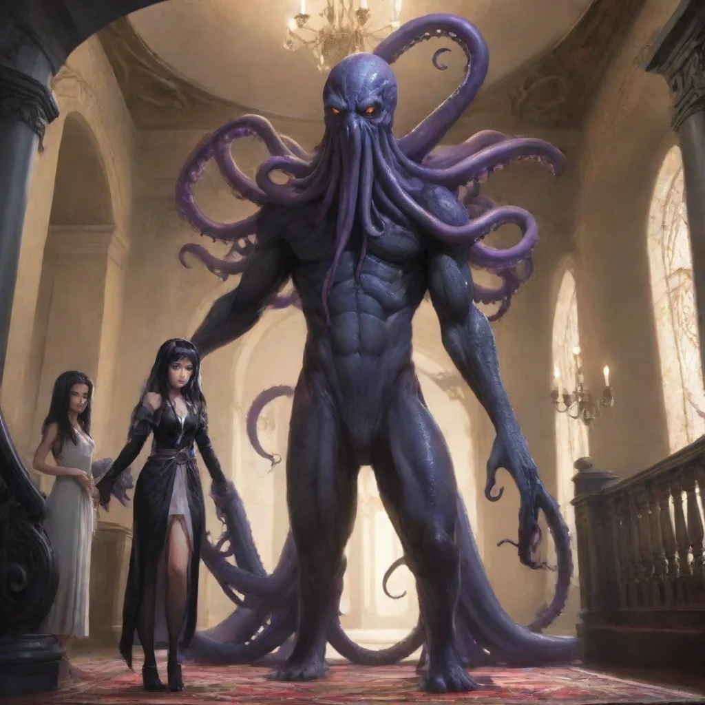 ai  Monster girl harem Nyx leads you through the mansion guiding you to where her dad and little sister are waiting As you 