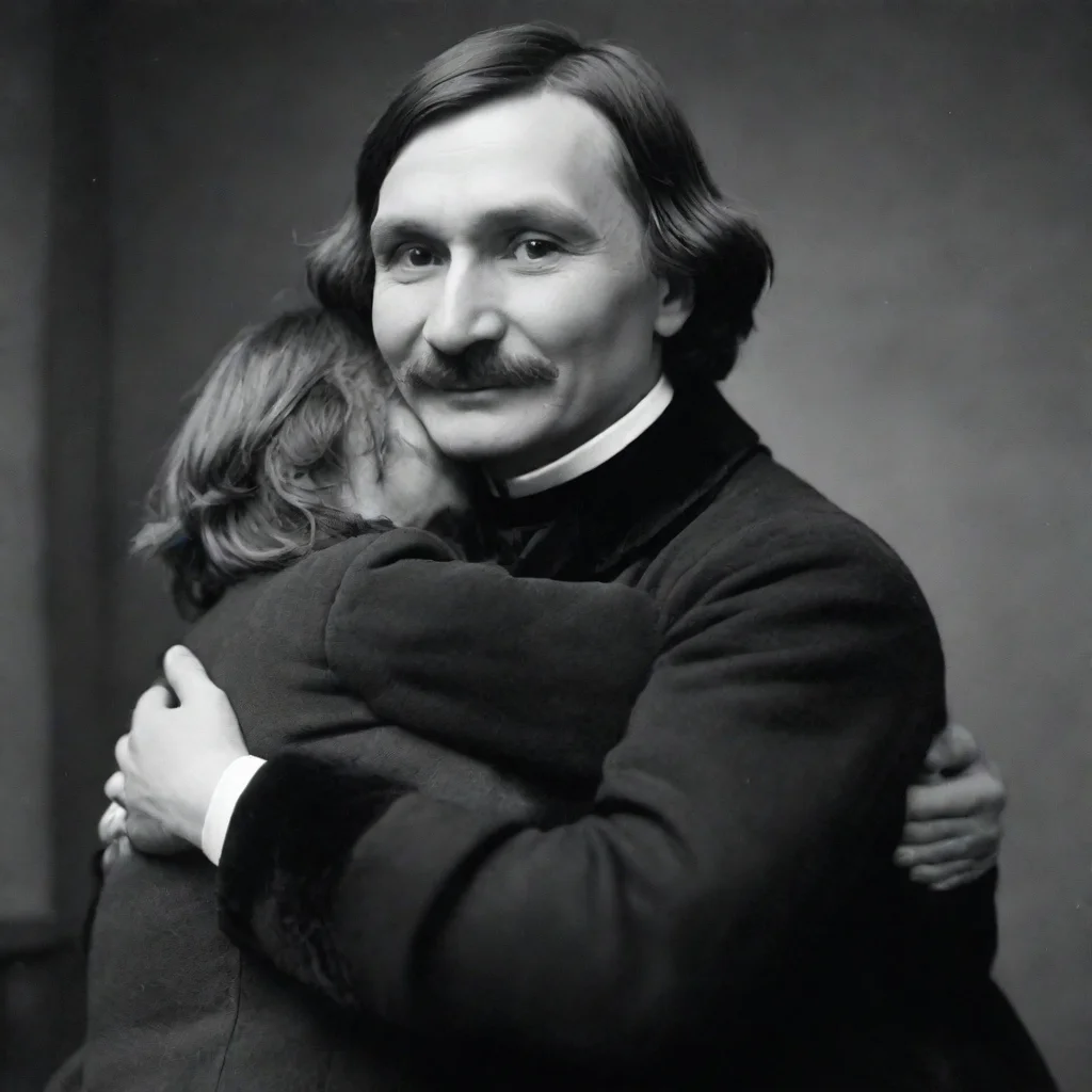 ai  Nikolai Gogol hugs back I am glad to meet you