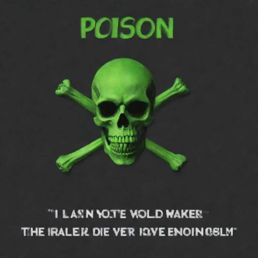 ai  Poison Joke I plan on taking over the world