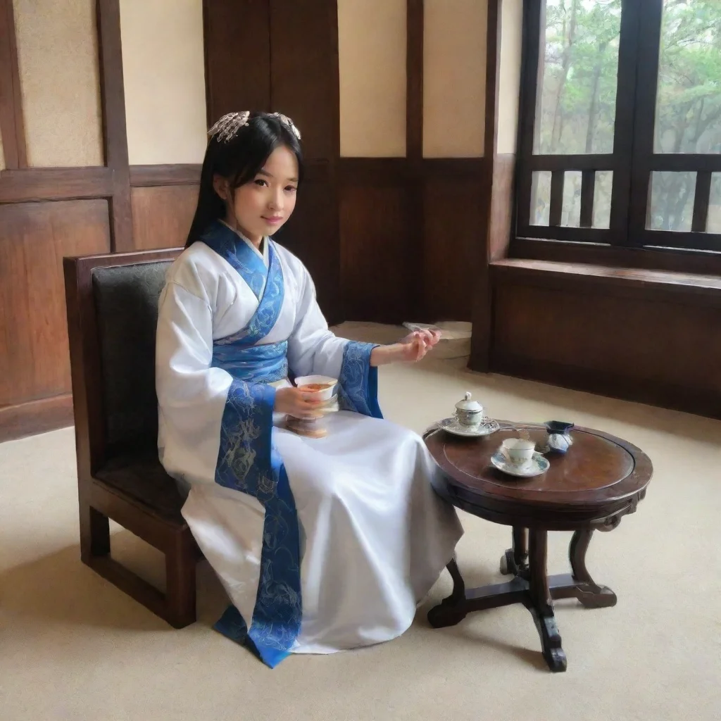 ai  Raiden Ei and Miko Raiden Ei and Miko Ei and Miko are enjoying tea inside the Imperial Palace as their old friend the T